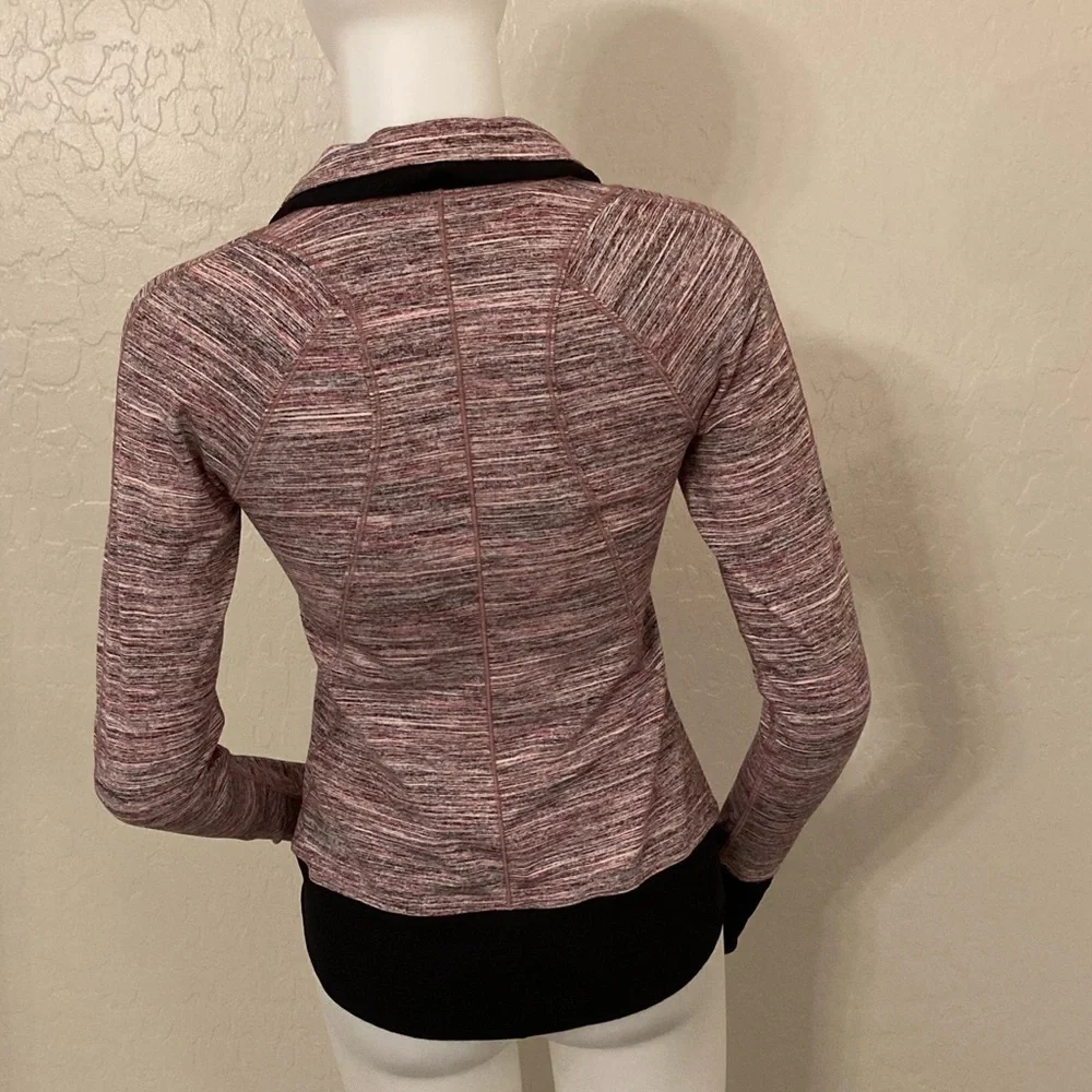 Lululemon Runderful 1/2 Zip Pullover Space Dye Camo Berry Rumble Size 6